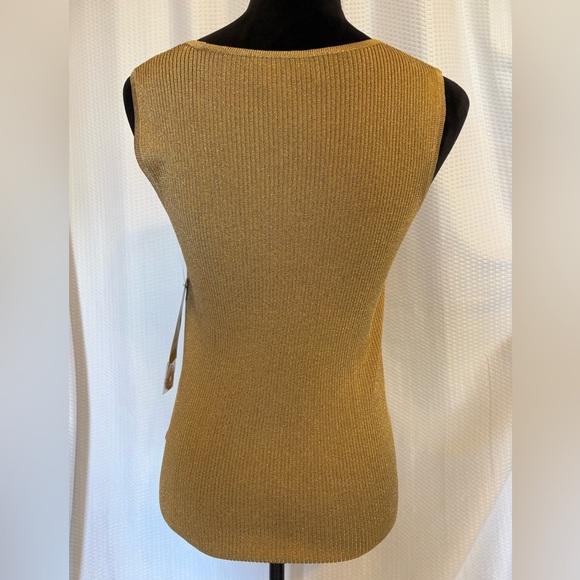 Ralph Lauren light bronze metallic cardigan and tank top 2 pc set size large NWT - Picture 7 of 9